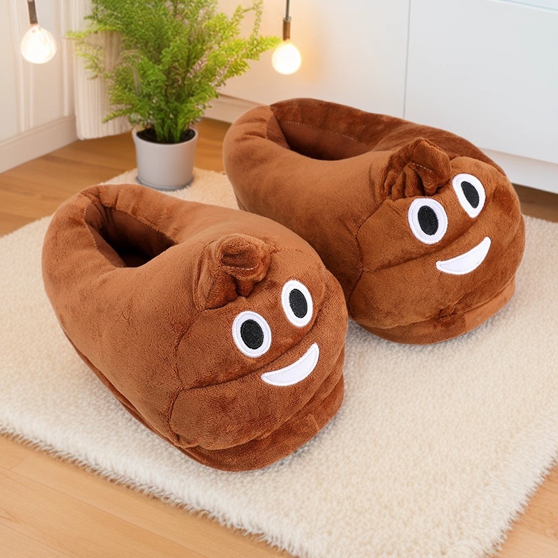 Men'S Accessories Rack - Chaussons en peluche amusants avec emoji