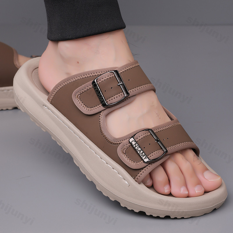 Men'S Accessories Leather - Pantoufles pour hommes 2025 été respirant
