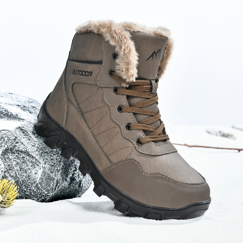 Men'S Accessories Leather - Bottes d'hiver pour hommes, baskets chaudes,
