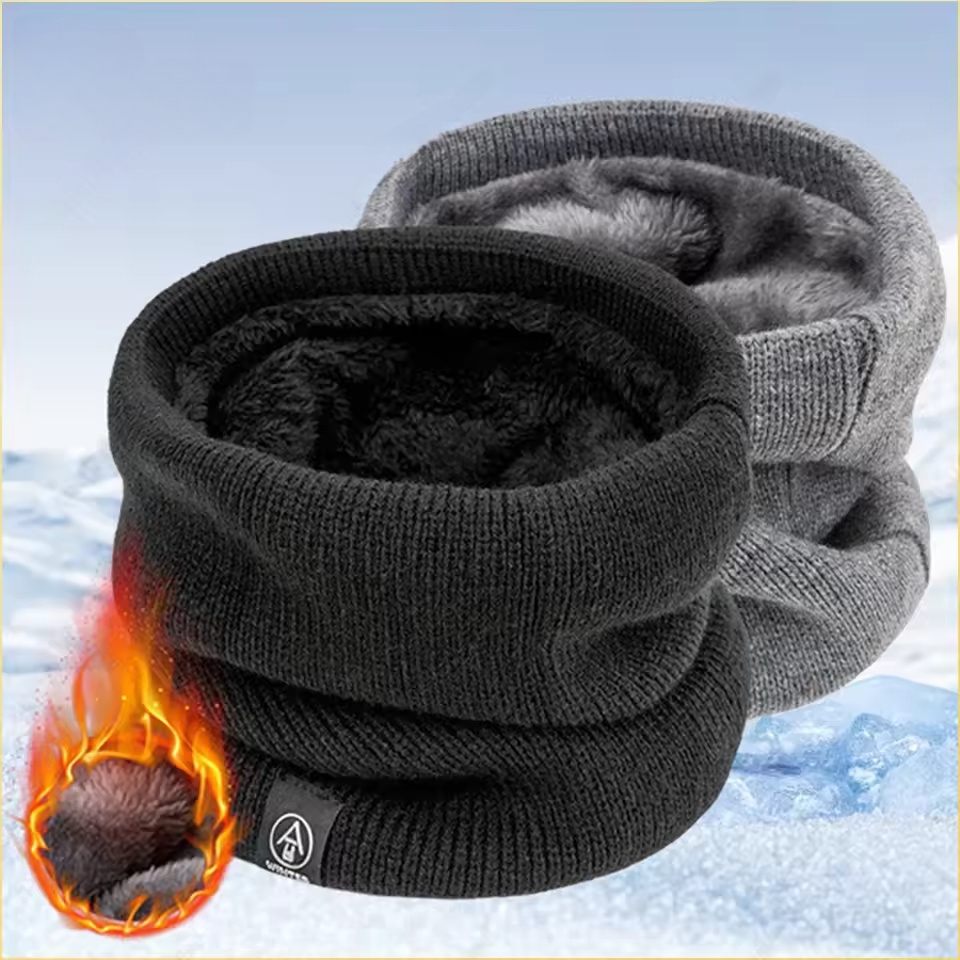 Men'S Accessories Rings - Cache-cou d'hiver, écharpe doublée en polaire,