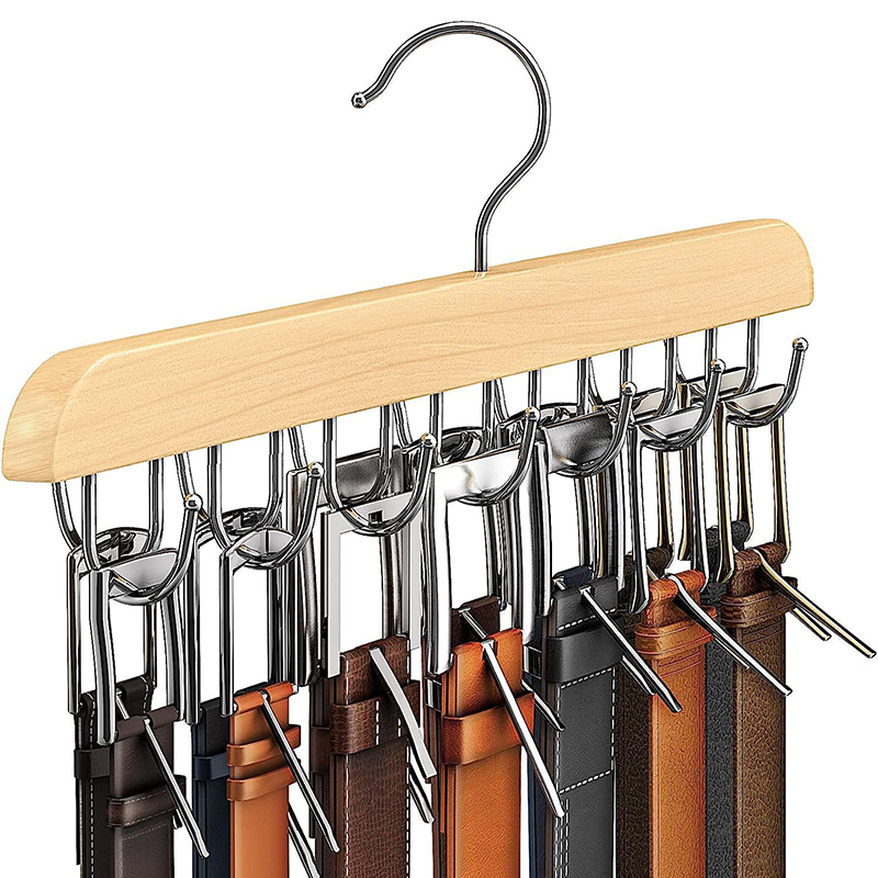 Men'S Accessories Wardrobe - Porte-ceinture en bois pour femmes, cintres