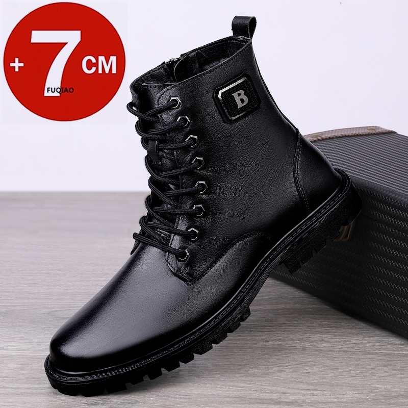 Bottines rehaussantes en cuir  - Men'S Accessories Leather avis et prix