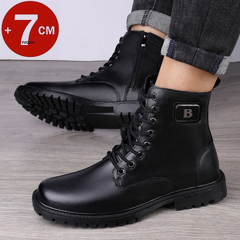 Bottines rehaussantes en cuir  - Men'S Accessories Leather avis et prix
