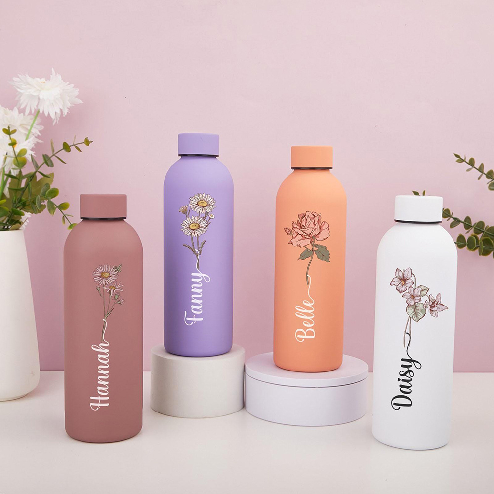 Bouteille d'eau florale person - Flask Stainless Steel avis et prix