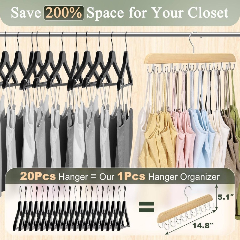 Cintres à cravates en bois sup - Men'S Accessories Wardrobe avis et prix