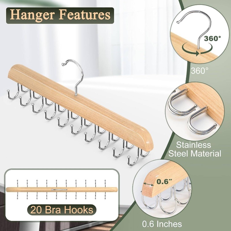 Cintres à cravates en bois sup - Men'S Accessories Wardrobe avis et prix