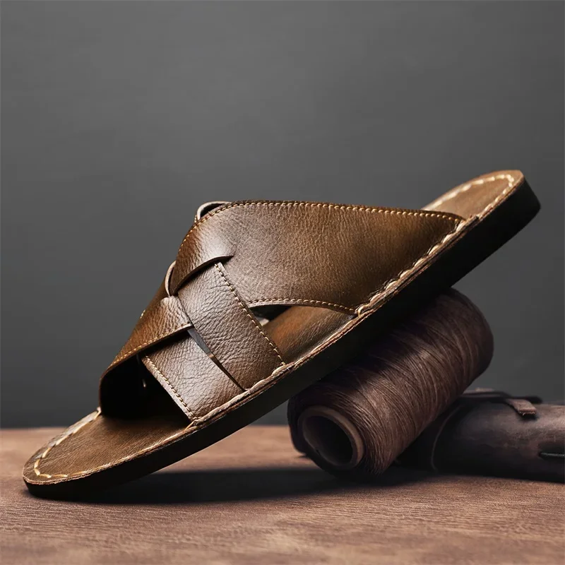 Sandales décontractées en cuir - Men'S Accessories Leather avis et prix