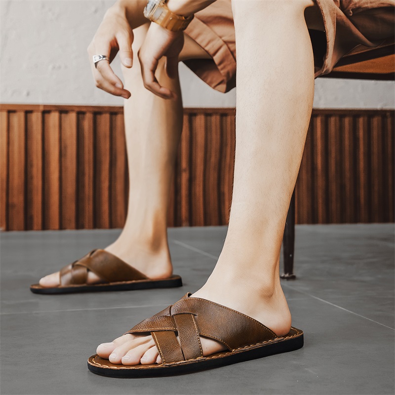 Sandales décontractées en cuir - Men'S Accessories Leather avis et prix