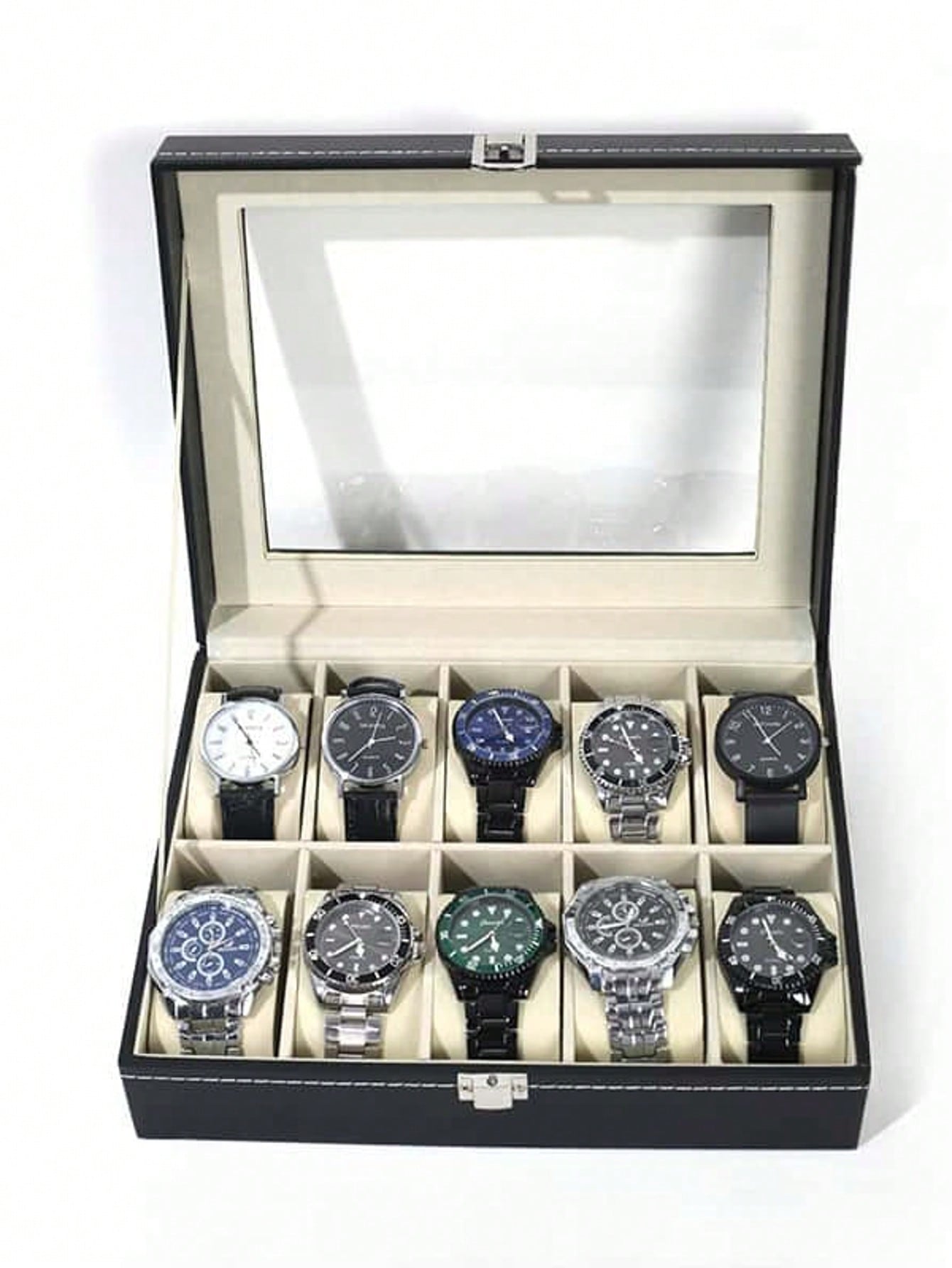 Boîte à montres en cuir avec s - Men'S Accessories Rack avis et prix