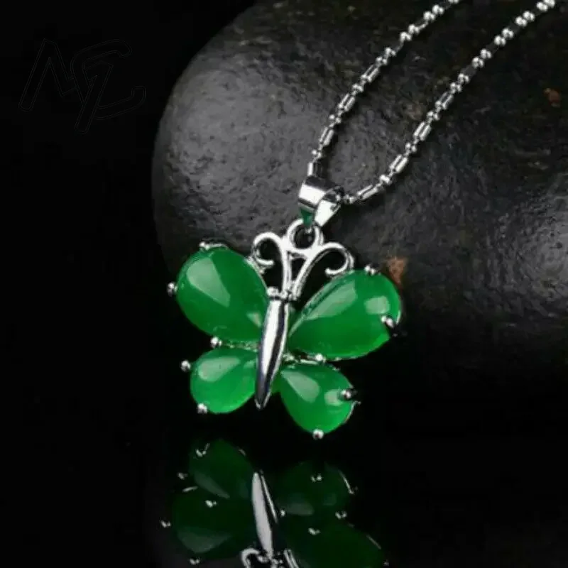 S925 argent vert Jade papillon - Men Accessories For Hand avis et prix