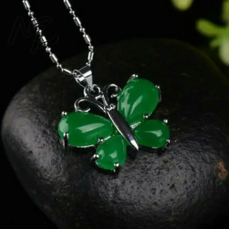 S925 argent vert Jade papillon - Men Accessories For Hand avis et prix